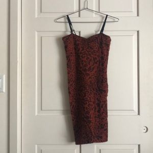 “Retro” Free people red cheetah dress